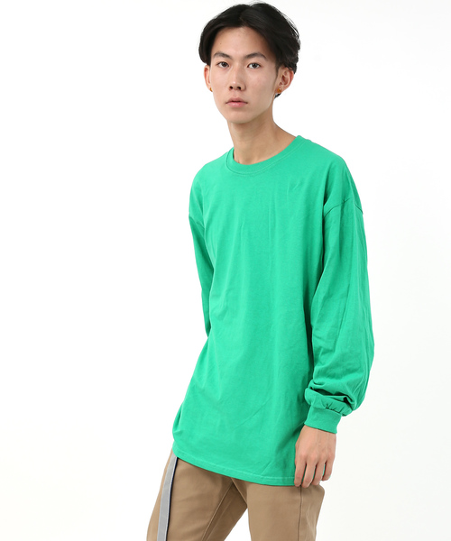 GILDAN（ギルダン）の「GILDAN クルーネック長袖無地Tシャツ（Tシャツ/カットソー・メンズ・チャコールグレー/パープル/ネイビー/グレー/レッド/オリーブ/ナチュラル/ブルー系その他/オレンジ系その他/マルーン/アッシュグレー/ダークグレー/ピンク/ロイヤルブルー/オレンジ/ライトグリーン/サンドベージュ/ホワイト/ブラック・XL/L/M/S）」の10枚目の写真