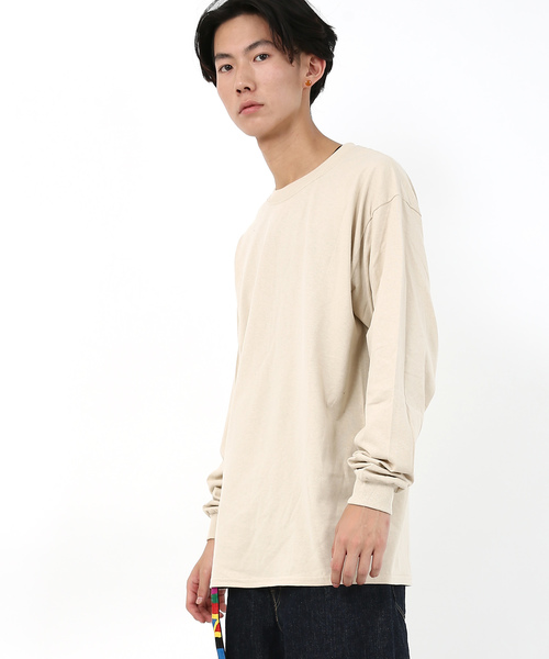 GILDAN（ギルダン）の「GILDAN クルーネック長袖無地Tシャツ（Tシャツ/カットソー・メンズ・チャコールグレー/パープル/ネイビー/グレー/レッド/オリーブ/ナチュラル/ブルー系その他/オレンジ系その他/マルーン/アッシュグレー/ダークグレー/ピンク/ロイヤルブルー/オレンジ/ライトグリーン/サンドベージュ/ホワイト/ブラック・XL/L/M/S）」の7枚目の写真