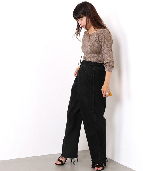 CITYSHOP（シティーショップ）の「ラメリブニットカーディガン
