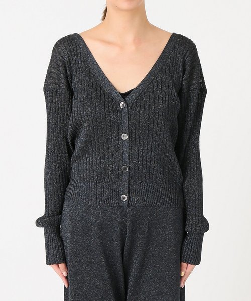 CITYSHOP（シティーショップ）の「ラメリブニットカーディガン