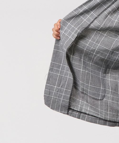 SPIGA（スピーガ）の「ﾁｪｯｸｽｰﾂｾｯﾄｱｯﾌﾟ（スーツジャケット・レディース・ブラウン/グレー・FREE）」の5枚目の写真