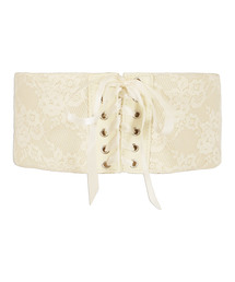 花柄レースコルセットゴムベルト/17574