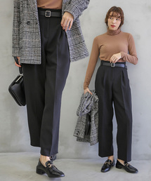 select MOCA | ベルトセットハイウエストパンツ(フロントホックベルト付きタックパンツ)(その他パンツ)