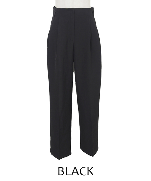 select MOCA（セレクトモカ）の「ベルトセットハイウエストパンツ(フロントホックベルト付きタックパンツ)（その他パンツ・レディース・ブラック/ブラウン・SMALL/MEDIUM）」の10枚目の写真