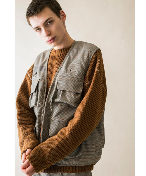 MONKEY TIME(モンキータイム)の「<monkey time> GUNCLUB CHECK MULTI POCKET VEST/ベスト(その他アウター・メンズ・ブラウン・LARGE/MEDIUM)」の4枚目の写真