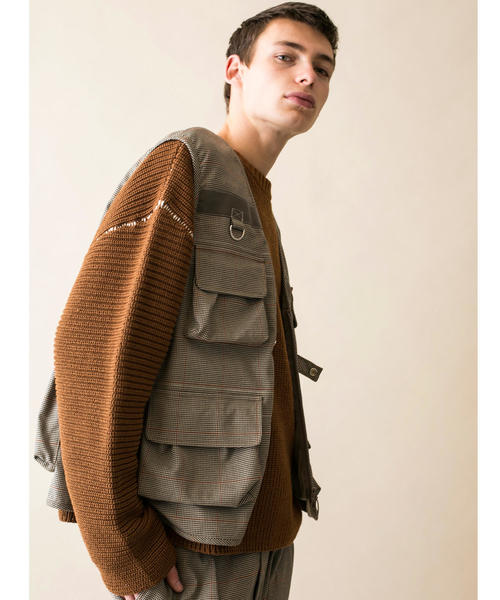 MONKEY TIME(モンキータイム)の「<monkey time> GUNCLUB CHECK MULTI POCKET VEST/ベスト(その他アウター・メンズ・ブラウン・LARGE/MEDIUM)」の5枚目の写真