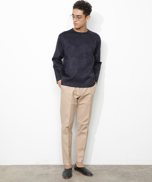 ADAM ET ROPE'（アダムエロペ）の「スウェードダンボールクルーネックプルオーバー（Tシャツ/カットソー・メンズ・ベージュ/ネイビー/グレー/グリーン系その他・M/L）」の13枚目の写真