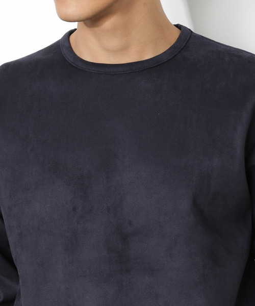 ADAM ET ROPE'（アダムエロペ）の「スウェードダンボールクルーネックプルオーバー（Tシャツ/カットソー・メンズ・ベージュ/ネイビー/グレー/グリーン系その他・M/L）」の16枚目の写真