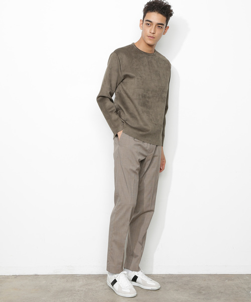 ADAM ET ROPE'（アダムエロペ）の「スウェードダンボールクルーネックプルオーバー（Tシャツ/カットソー・メンズ・ベージュ/ネイビー/グレー/グリーン系その他・M/L）」の10枚目の写真