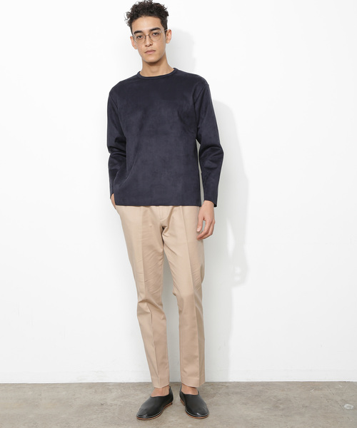 ADAM ET ROPE'（アダムエロペ）の「スウェードダンボールクルーネックプルオーバー（Tシャツ/カットソー・メンズ・ベージュ/ネイビー/グレー/グリーン系その他・M/L）」の18枚目の写真