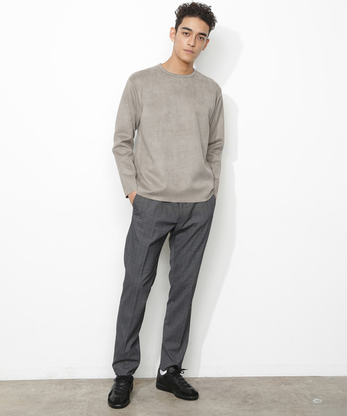 ADAM ET ROPE'（アダムエロペ）の「スウェードダンボールクルーネックプルオーバー（Tシャツ/カットソー・メンズ・ベージュ/ネイビー/グレー/グリーン系その他・M/L）」の19枚目の写真