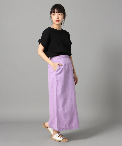 LOWRYS FARM(ローリーズファーム)の「リネンサイドボタンタイトスカート 832169(スカート・レディース・ブラック/パープル/ブラウン/グリーン/アイボリー・MEDIUM/LARGE)」の11枚目の写真