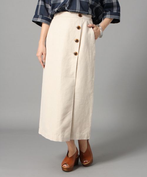 LOWRYS FARM(ローリーズファーム)の「リネンサイドボタンタイトスカート 832169(スカート・レディース・ブラック/パープル/ブラウン/グリーン/アイボリー・MEDIUM/LARGE)」の20枚目の写真