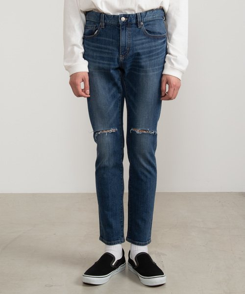 WEGO（ウィゴー）の「WEGO/ストレッチデニムダメージスキニーパンツ（デニムパンツ・メンズ・ライトインディゴブルー/ブルー系その他2・SMALL/MEDIUM/LARGE）」の11枚目の写真