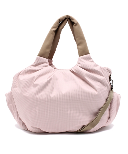 PLST(プラステ)の「格子柄2WAYナイロンショルダーバッグ(大)(ショルダーバッグ・レディース・ライトグレー/ネイビー/ピンク・FREE)」の3枚目の写真