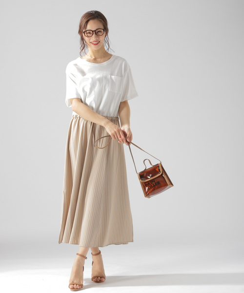 BAYFLOW(ベイフロー)の「ドッキングマキシワンピ―ス(ワンピース・レディース・ホワイト/グレー/チャコール・SMALL/MEDIUM)」の4枚目の写真