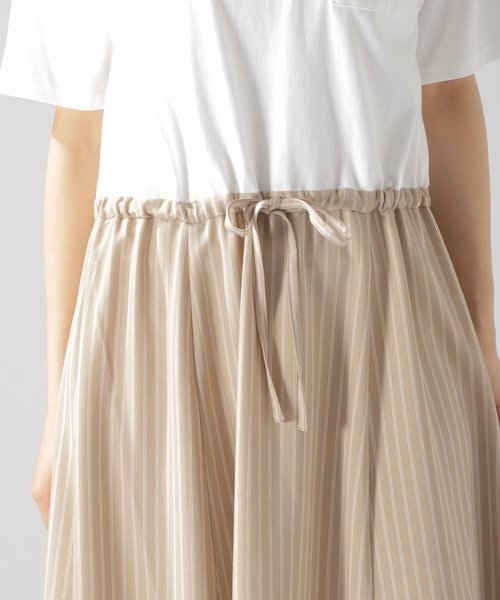 BAYFLOW(ベイフロー)の「ドッキングマキシワンピ―ス(ワンピース・レディース・ホワイト/グレー/チャコール・SMALL/MEDIUM)」の16枚目の写真