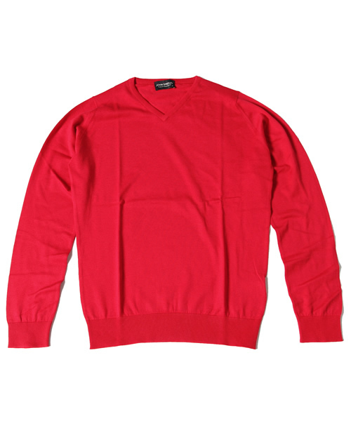 BEAMS F（ビームスエフ）の「JOHN SMEDLEY / 30ゲージVネックニット（ニット/セーター・メンズ・シルバー/オレンジ/グリーン/ロイヤルブルー/ネイビー/レッド系その他・M/40/L/43/S/38）」の4枚目の写真