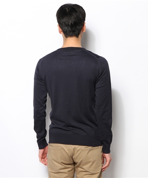 BEAMS F（ビームスエフ）の「JOHN SMEDLEY / 30ゲージVネックニット（ニット/セーター・メンズ・シルバー/オレンジ/グリーン/ロイヤルブルー/ネイビー/レッド系その他・M/40/L/43/S/38）」の12枚目の写真