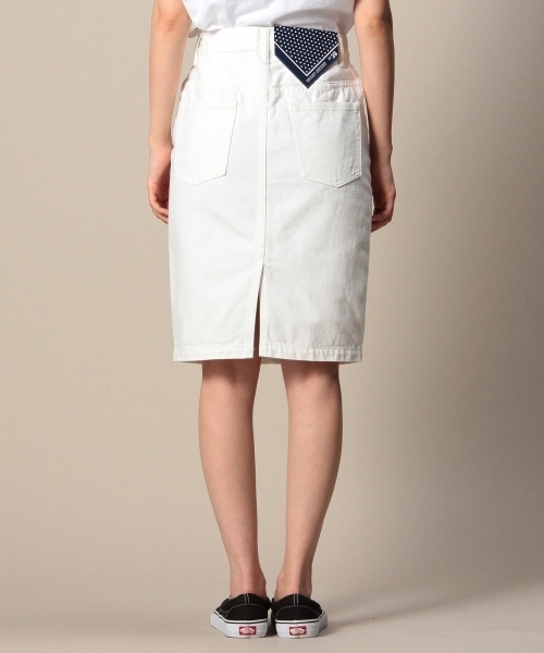 BEAUTY&YOUTH UNITED ARROWS（ビューティーアンドユースユナイテッドアローズ）の「BYTU セルビッチデニムタイトスカート◆（デニムスカート・レディース・ホワイト/ネイビー・27inch/28inch）」の10枚目の写真