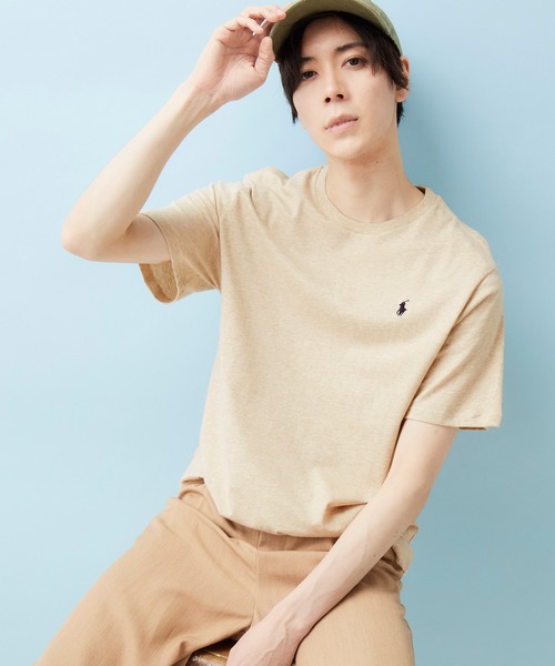 POLO RALPH LAUREN（ポロ ラルフ ローレン）の「RALPH LAUREN/ポロ ラルフローレン ワンポイントロゴ 半袖カットソー（Tシャツ/カットソー・メンズ・ホワイト/ブラック/ネイビー/グレー/レッド/ホワイト系その他/ブラック系その他/ブルー系その他/レッド系その他/グレー系その他/ブルー系その他2/ブルー系その他3/グリーン/イエロー/ライム/グリーン系その他/グリーン系その他2/オレンジ系その他2/パープル系その他2/ブルー系その他6/ローズ/ブルー系その他5/マジェンタ/イエロー系その他2/イエロー系その他/パープル系その他/オレンジ系その他/ブルー系その他7/オリーブ/ベージュ系その他/アクア/ブルー系その他4/オレンジ/パープル・M/L/XL）」の8枚目の写真