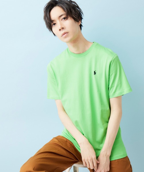 POLO RALPH LAUREN（ポロ ラルフ ローレン）の「RALPH LAUREN/ポロ ラルフローレン ワンポイントロゴ 半袖カットソー（Tシャツ/カットソー・メンズ・ホワイト/ブラック/ネイビー/グレー/レッド/ホワイト系その他/ブラック系その他/ブルー系その他/レッド系その他/グレー系その他/ブルー系その他2/ブルー系その他3/グリーン/イエロー/ライム/グリーン系その他/グリーン系その他2/オレンジ系その他2/パープル系その他2/ブルー系その他6/ローズ/ブルー系その他5/マジェンタ/イエロー系その他2/イエロー系その他/パープル系その他/オレンジ系その他/ブルー系その他7/オリーブ/ベージュ系その他/アクア/ブルー系その他4/オレンジ/パープル・M/L/XL）」の12枚目の写真