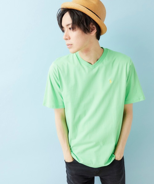 POLO RALPH LAUREN（ポロ ラルフ ローレン）の「RALPH LAUREN/ポロ ラルフローレン ワンポイントロゴ 半袖カットソー（Tシャツ/カットソー・メンズ・ホワイト/ブラック/ネイビー/グレー/レッド/ホワイト系その他/ブラック系その他/ブルー系その他/レッド系その他/グレー系その他/ブルー系その他2/ブルー系その他3/グリーン/イエロー/ライム/グリーン系その他/グリーン系その他2/オレンジ系その他2/パープル系その他2/ブルー系その他6/ローズ/ブルー系その他5/マジェンタ/イエロー系その他2/イエロー系その他/パープル系その他/オレンジ系その他/ブルー系その他7/オリーブ/ベージュ系その他/アクア/ブルー系その他4/オレンジ/パープル・M/L/XL）」の10枚目の写真