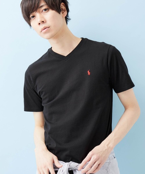 POLO RALPH LAUREN（ポロ ラルフ ローレン）の「RALPH LAUREN/ポロ ラルフローレン ワンポイントロゴ 半袖カットソー（Tシャツ/カットソー・メンズ・ホワイト/ブラック/ネイビー/グレー/レッド/ホワイト系その他/ブラック系その他/ブルー系その他/レッド系その他/グレー系その他/ブルー系その他2/ブルー系その他3/グリーン/イエロー/ライム/グリーン系その他/グリーン系その他2/オレンジ系その他2/パープル系その他2/ブルー系その他6/ローズ/ブルー系その他5/マジェンタ/イエロー系その他2/イエロー系その他/パープル系その他/オレンジ系その他/ブルー系その他7/オリーブ/ベージュ系その他/アクア/ブルー系その他4/オレンジ/パープル・M/L/XL）」の4枚目の写真
