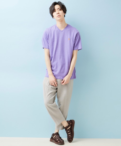 POLO RALPH LAUREN◆半袖カットソー/L/コットン/IVO/無地/101 RALPH LAUREN/ポロ ラルフローレン ワンポイントロゴ 半袖