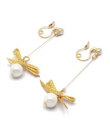 【 zoule / ゾーラ 】ribbon&shell pearl(ニッケルフリー)