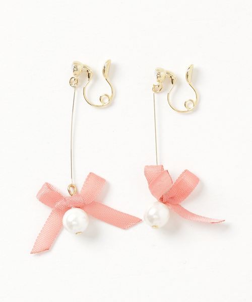 gargle（ガーグル）の「【 zoule / ゾーラ 】ribbon&shell pearl(ニッケルフリー)（イヤリング・レディース・ブラック/ベージュ/ピンク/シルバー/ゴールド・FREE）」の7枚目の写真