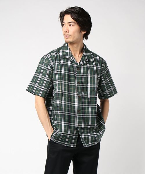 GGD SELECT(ジージーディー セレクト)の「チェック開襟シャツ(シャツ/ブラウス・メンズ・グレー/ブルー/グリーン・M/L)」の12枚目の写真