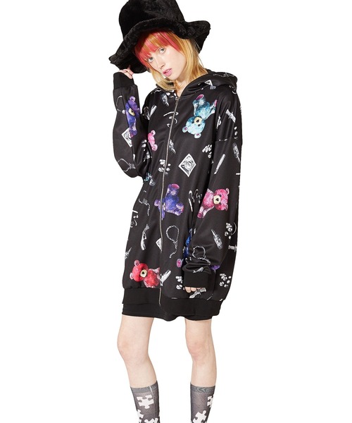 ankoROCK(アンコロック)の「テディベアmixダーティモチーフパーカー -スーパービッグ-(パーカー・メンズ・A・ONE SIZE)」の12枚目の写真