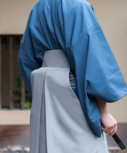 KYOETSU(キョウエツ)の「洗える無地馬乗り袴(着物・メンズ・ブラック/ネイビー/グレー/ブラウン・LL/M/L/SS/S)」の10枚目の写真