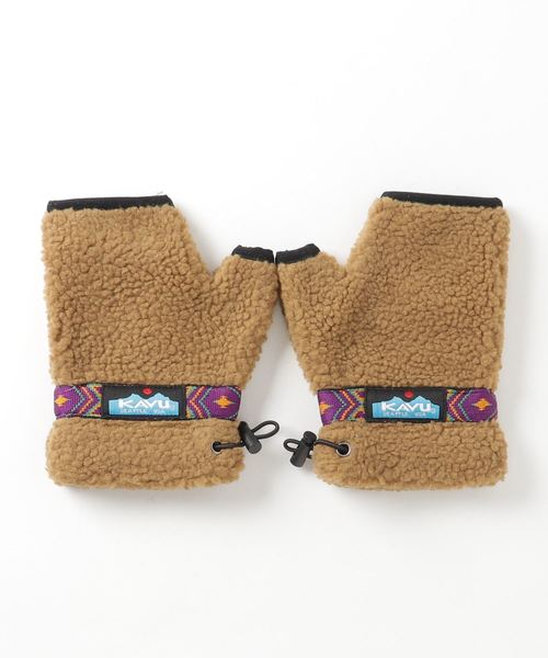 KAVU（カブー）の「KAVU/カブー Boa Glove/ボアグローブ（手袋・メンズ・ブラック/ベージュ/カーキ/ダークグレー・SMALL/MEDIUM）」の3枚目の写真