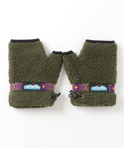 KAVU（カブー）の「KAVU/カブー Boa Glove/ボアグローブ（手袋・メンズ・ブラック/ベージュ/カーキ/ダークグレー・SMALL/MEDIUM）」の6枚目の写真
