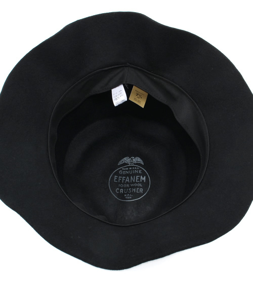 BEAMS BOY（ビームスボーイ）の「Effanem / Crusher Hat （ハット・レディース・ブラック・ONE SIZE）」の6枚目の写真