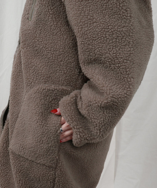 PairPair（ペアペア）の「もこもこボアロングコート（その他アウター・レディース・モカ/ライトベージュ・FREE）」の14枚目の写真