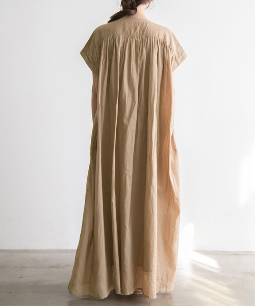 rectangle（レクタングル）の「コットンギャザーシャツワンピース（ワンピース・レディース・ブラック/チャコールグレー/ベージュ・FREE）」の10枚目の写真