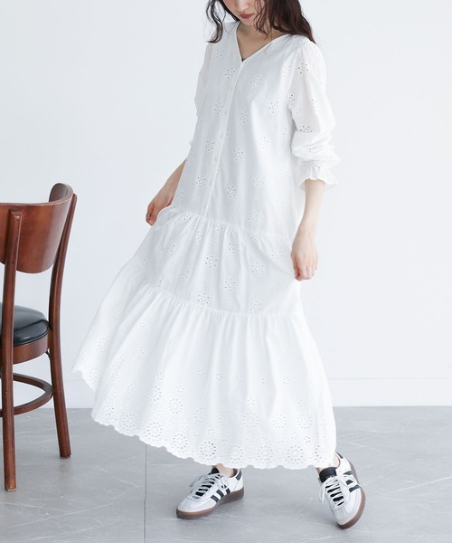 【AUBREY】コットンレースティアードワンピース AUBREY】コットンレースティアードワンピース – ANDREA&Co.