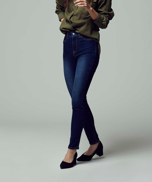 BACK NUMBER（バックナンバー）の「【BACK NUMBER】「SECRET LINE」 ハイライズスキニーデニムパンツ（デニムパンツ・レディース・ダークインディゴブルー/ライトインディゴブルー/ノンウォッシュ・L/M/S/XS）」の5枚目の写真