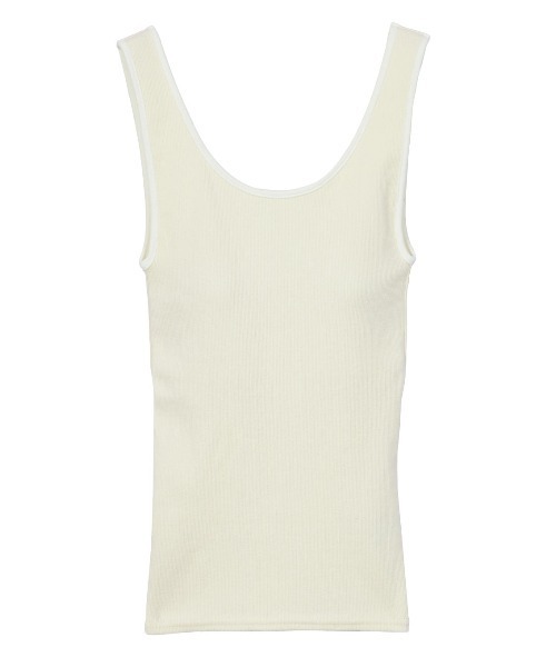Ameri（アメリ）の「BASIC CUP IN TANK（Tシャツ/カットソー・レディース・オフホワイト/ブラック/ベージュ・MEDIUM/SMALL）」の12枚目の写真