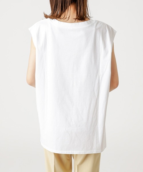 mystic（ミスティック）の「シルケットロゴノースリ（Tシャツ/カットソー・レディース・ブラック/ベージュ/オフホワイト/グリーン系その他・FREE）」の7枚目の写真