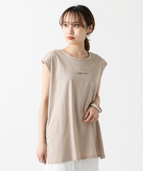 mystic（ミスティック）の「シルケットロゴノースリ（Tシャツ/カットソー・レディース・ブラック/ベージュ/オフホワイト/グリーン系その他・FREE）」の15枚目の写真