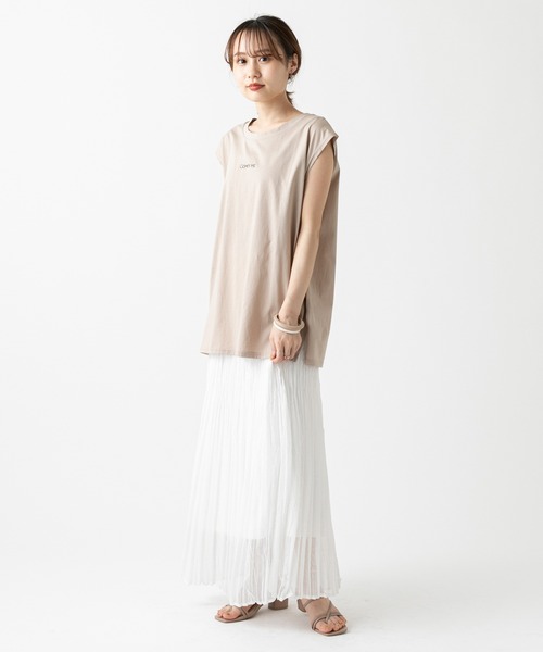 mystic（ミスティック）の「シルケットロゴノースリ（Tシャツ/カットソー・レディース・ブラック/ベージュ/オフホワイト/グリーン系その他・FREE）」の12枚目の写真