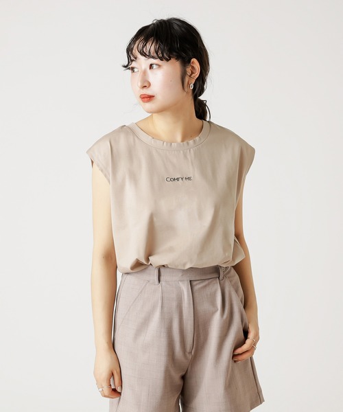 mystic（ミスティック）の「シルケットロゴノースリ（Tシャツ/カットソー・レディース・ブラック/ベージュ/オフホワイト/グリーン系その他・FREE）」の11枚目の写真