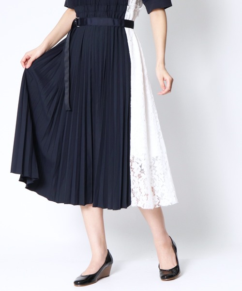 Pauline Bleu ポリーヌブロー　ロングワンピース　プリーツ　黒　人気 Pauline Bleu ポリーヌブローロングワンピースプリーツ黒人気