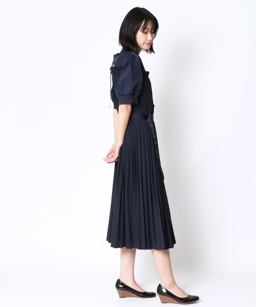 Pauline Bleu ポリーヌブロー　ロングワンピース　プリーツ　黒　人気 Pauline Bleu ポリーヌブローロングワンピースプリーツ黒人気