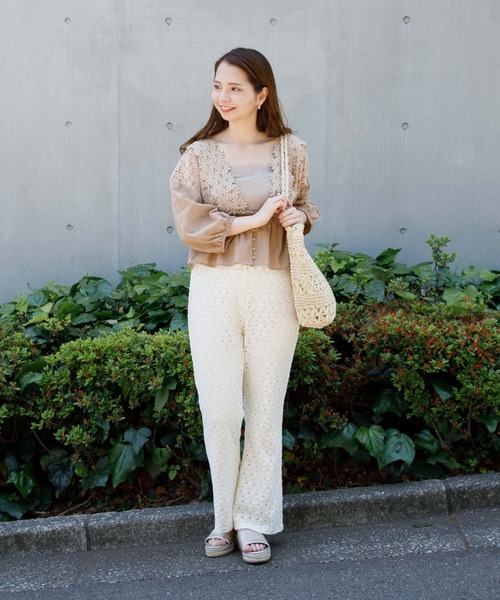 feepur パンツ 「TALLサイズあり」レースパンツ レディース