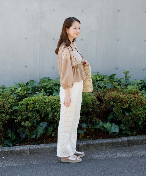 flower(フラワー)の「ペタルレースパンツ(その他パンツ・レディース・ネイビー/アイボリー・FREE)」の6枚目の写真